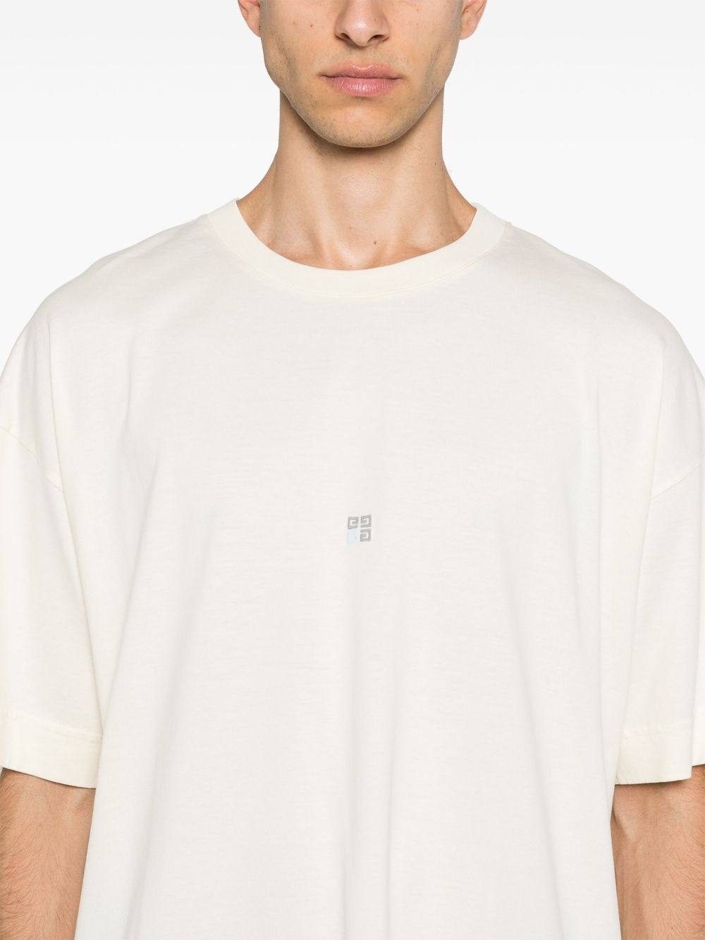 4G-embroidered cotton T-shirt - 5