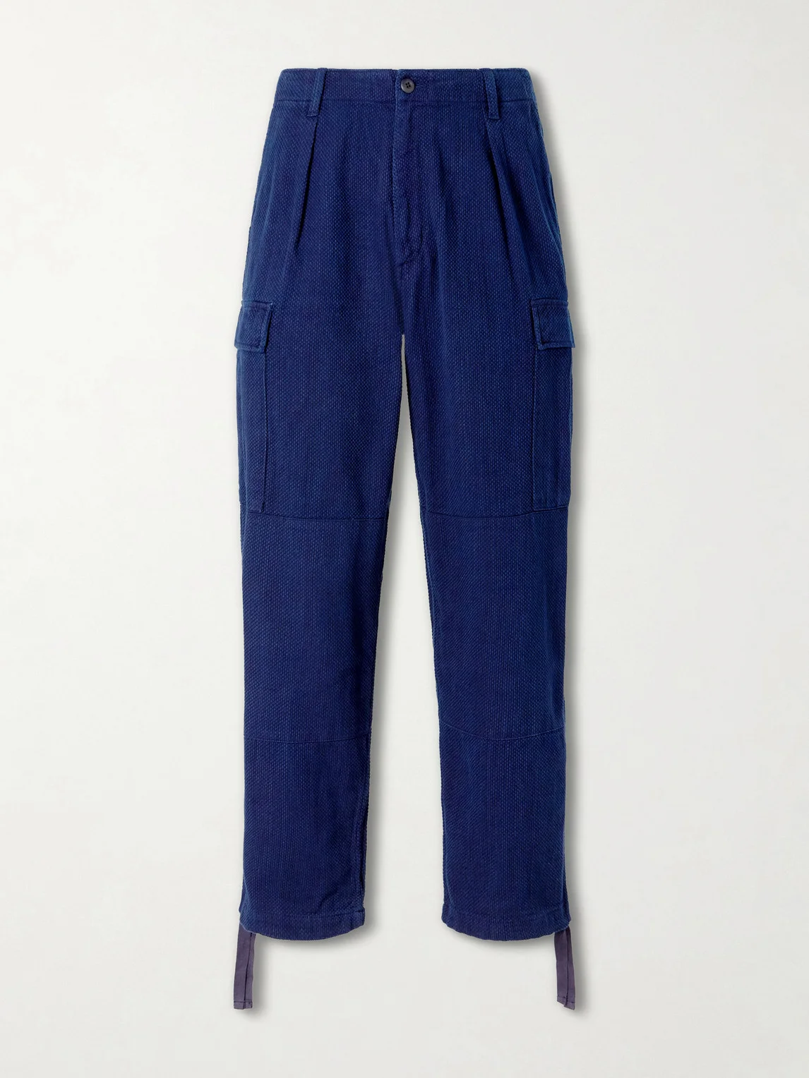 Kasezome Straight-Leg Sashiko Cotton Cargo Trousers - 1