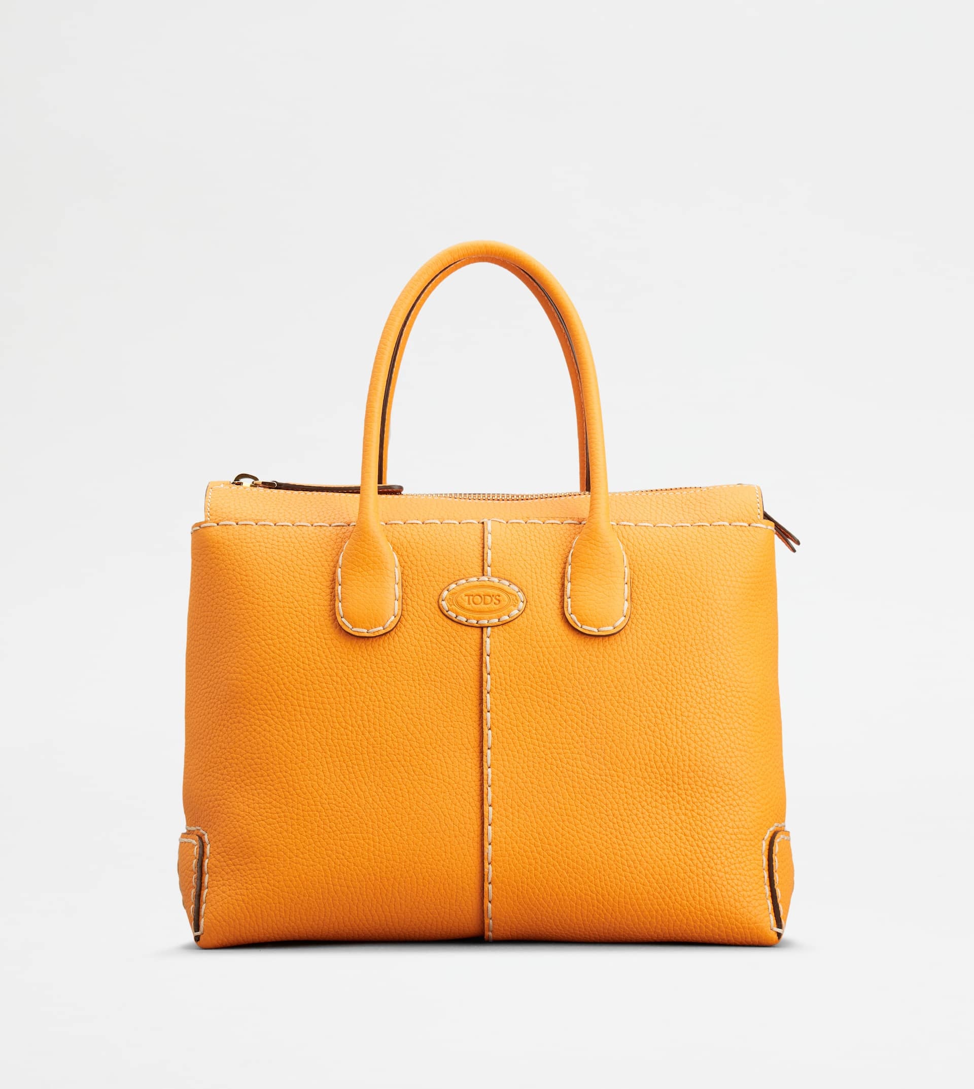 TOD'S DI BAG IN LEATHER MEDIUM - ORANGE - 1