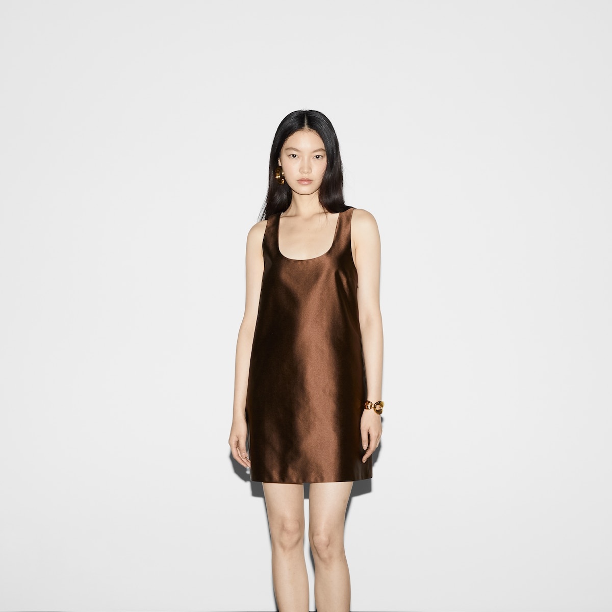 Silk duchesse mini dress - 3