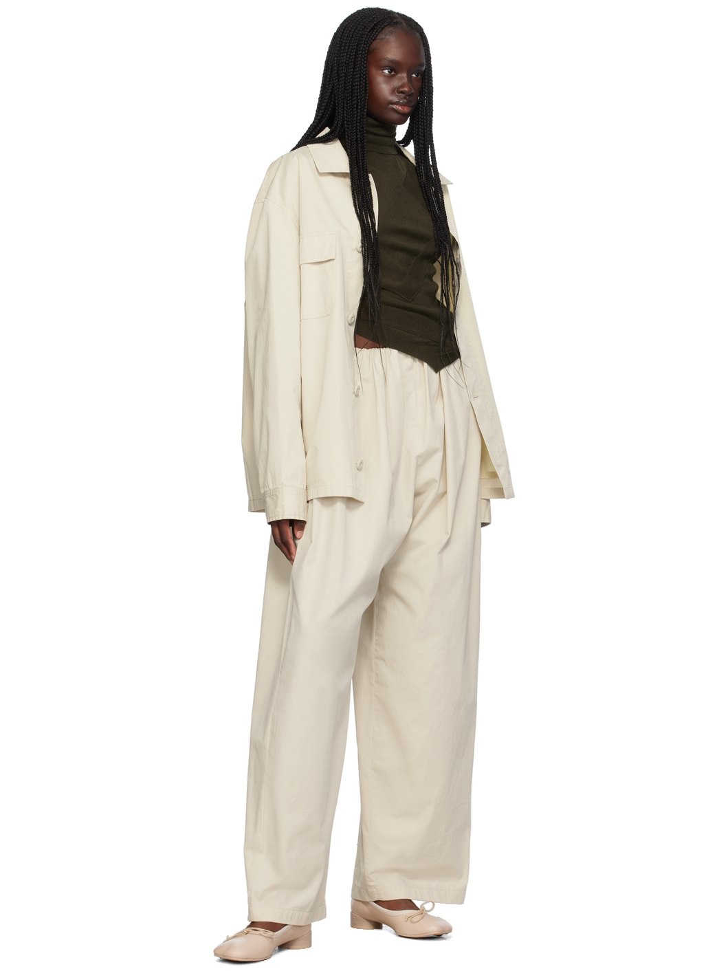 Khaki Patchwork Turtleneck - 4