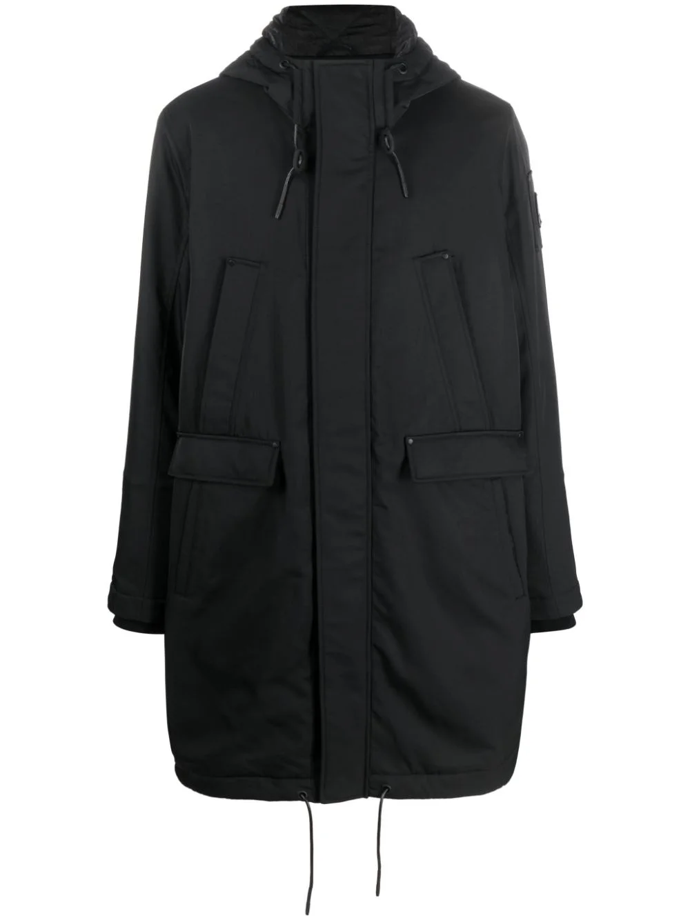 hooded parka coat - 1