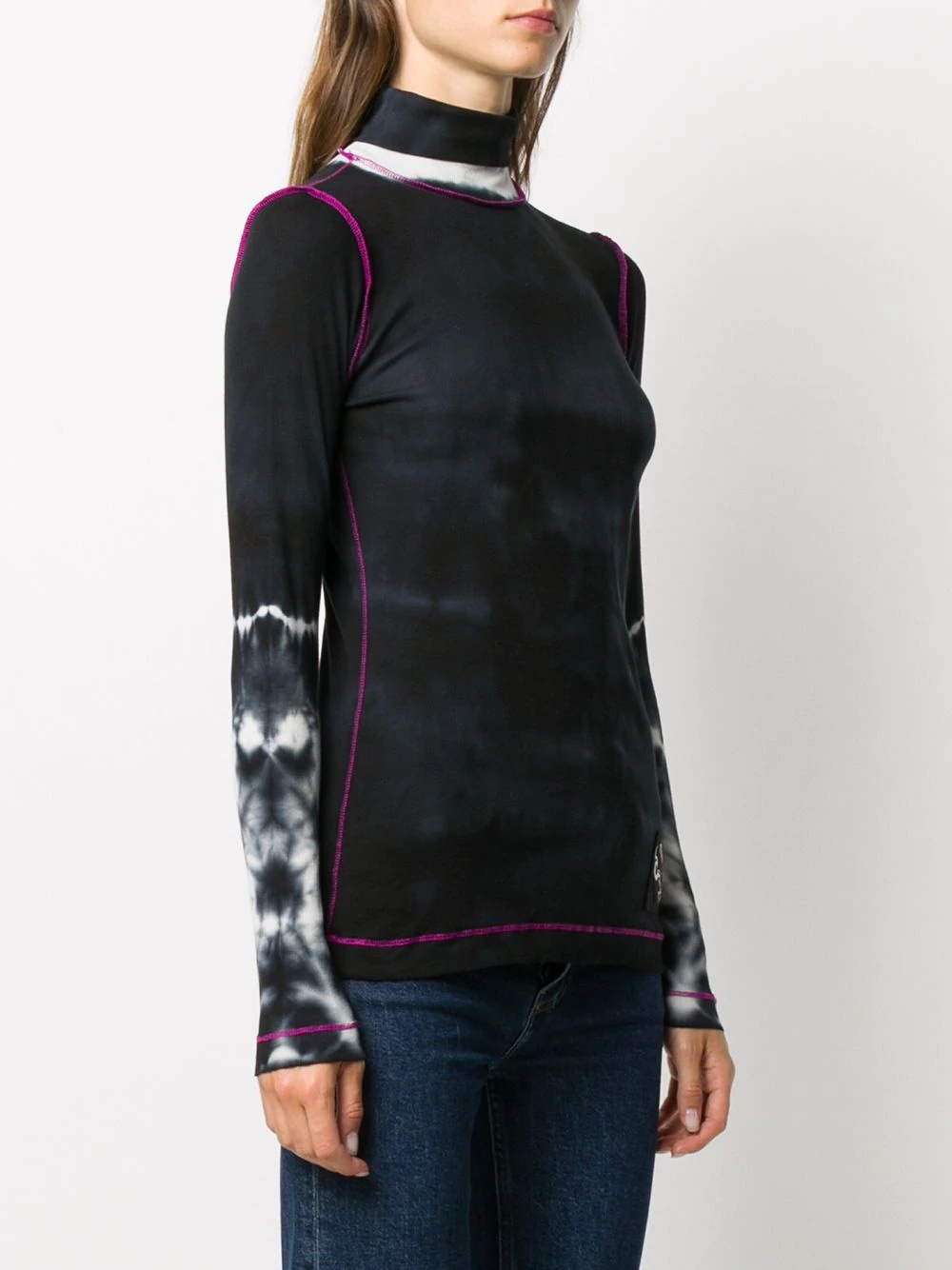 tie-dye turtle neck top - 3