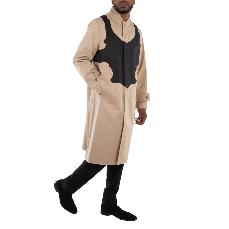 Burberry Soft Fawn Cotton Gabardine Reconstructed Print Car Coat - 4