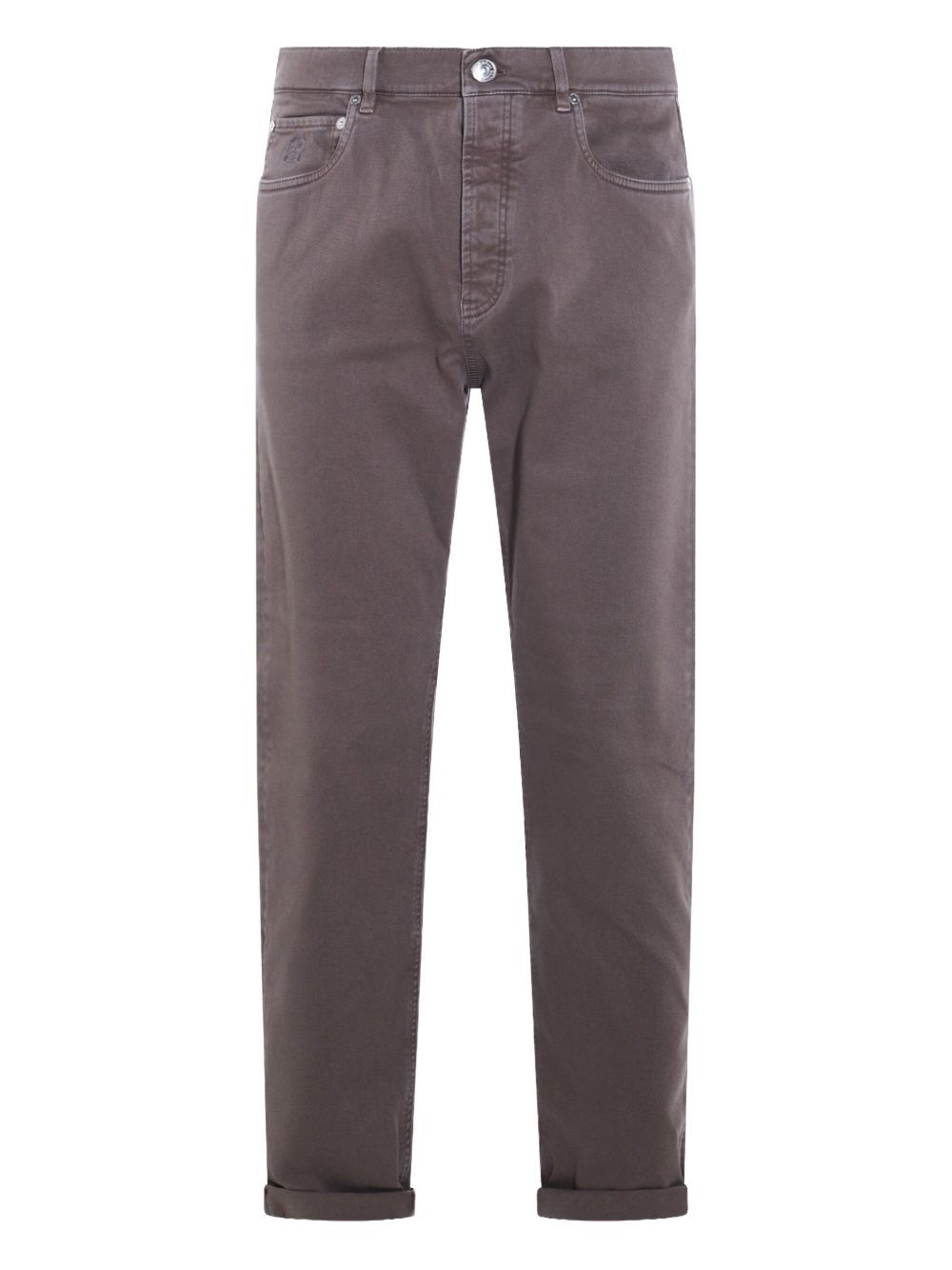 embroidered-pocket trousers - 1