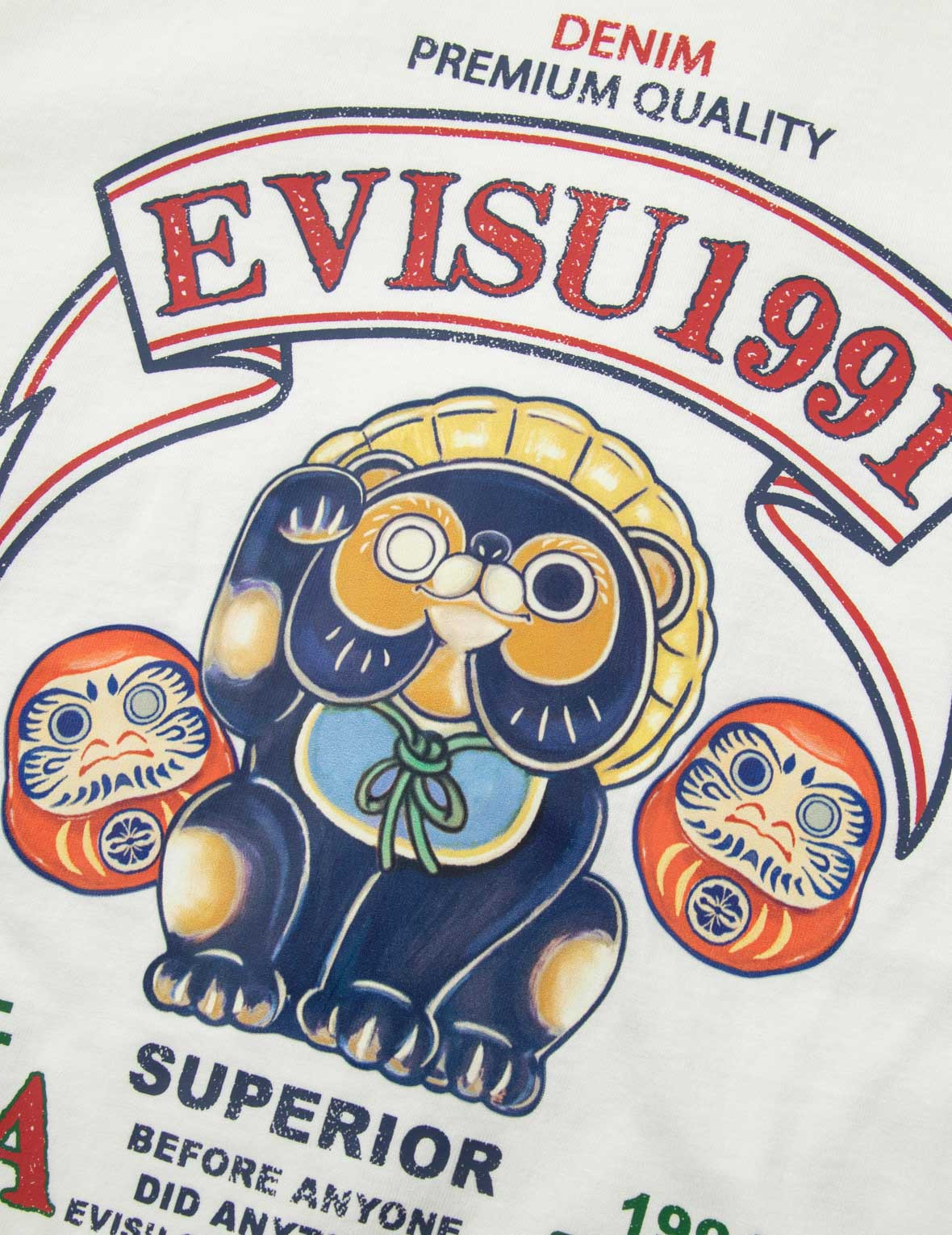 TANUKI AND DARUMA PRINT REGULAR FIT T-SHIRT - 10