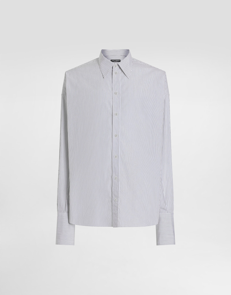 Oversized striped poplin shirt 1