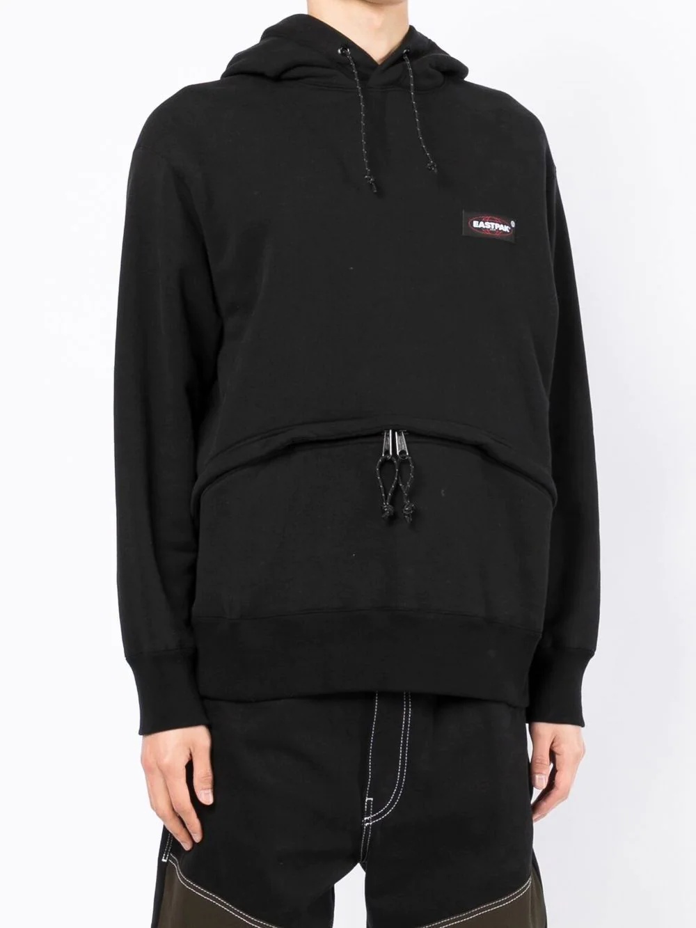 logo-patch drawstring hoodie - 3