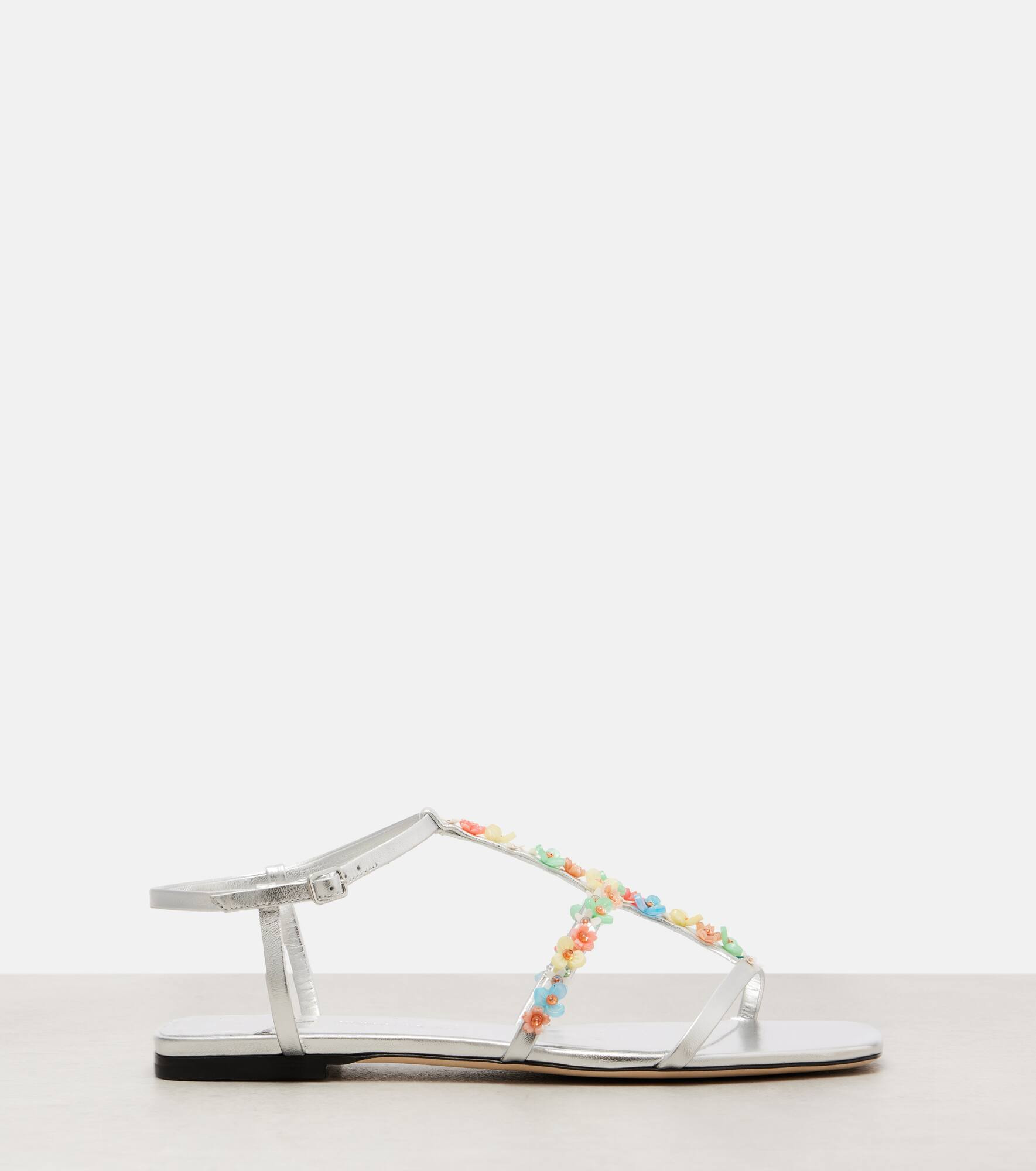 Gwyn Daisy floral-appliqué leather sandals - 4