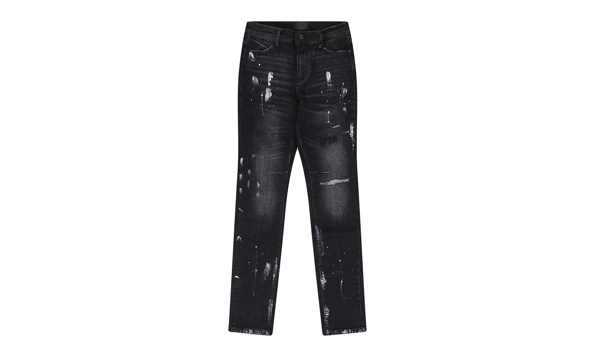 CLAYTON DISTRESSED PAINT SKINNY JEANS "Black" MH24D623 B1182CHSPL - 1