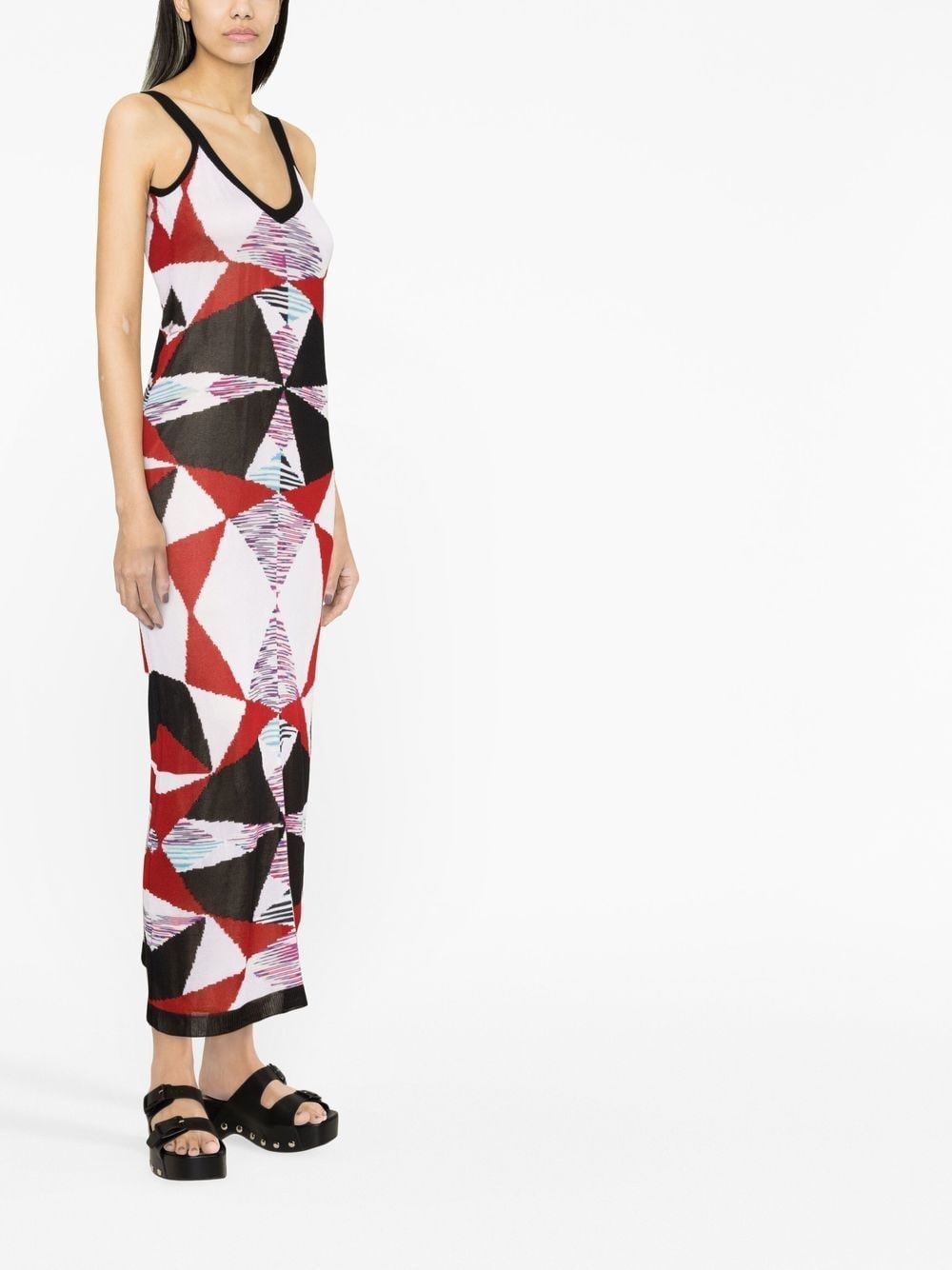 intarsia-knit maxi dress - 4