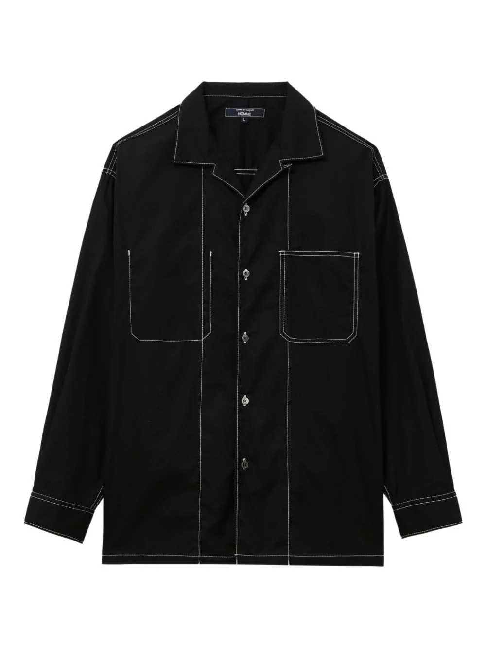 contrast-stitching shirt - 1