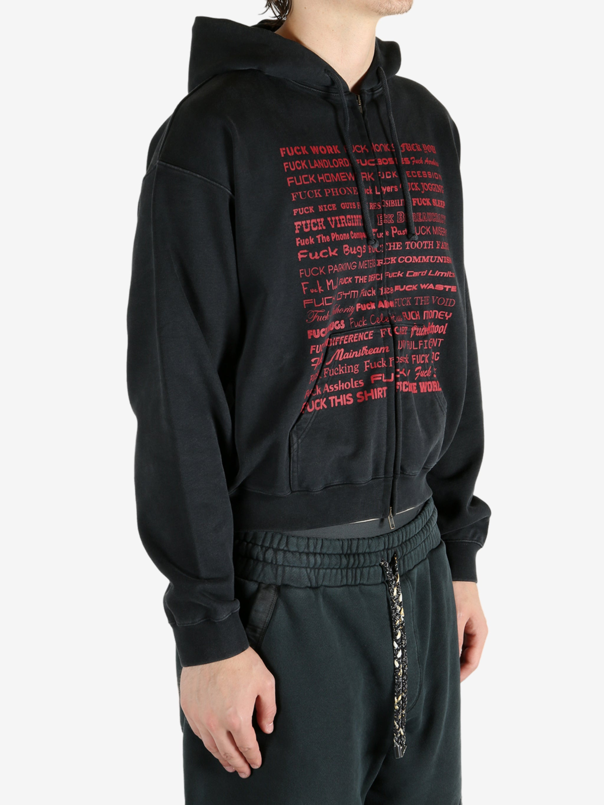VETEMENTS - Men Fuck Fitted Zip-Up Hoodie - 2