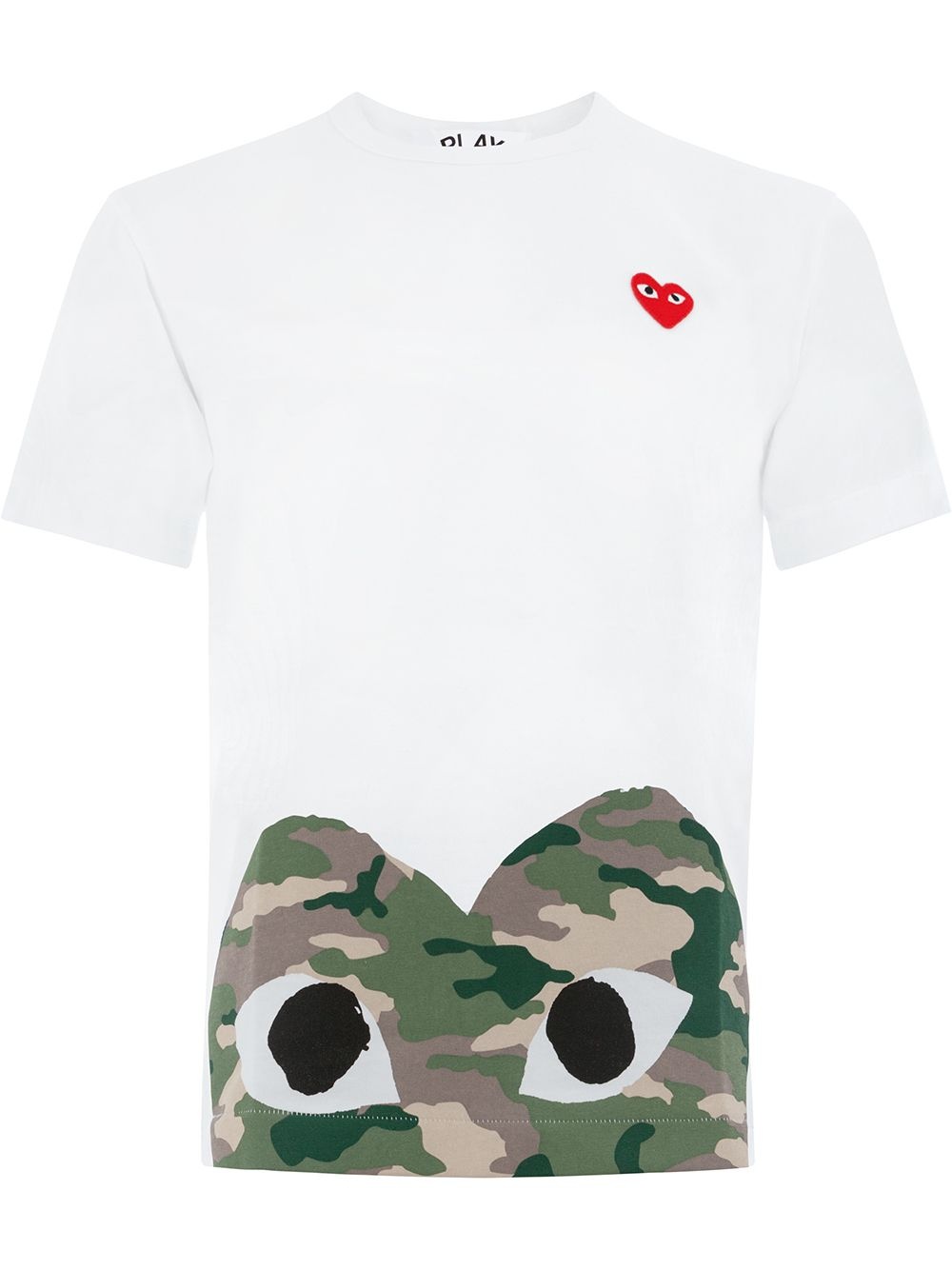 camouflage edge heart T-shirt - 1