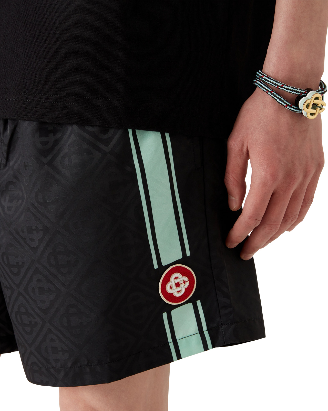Jacquard Stripe Swim Shorts - 5