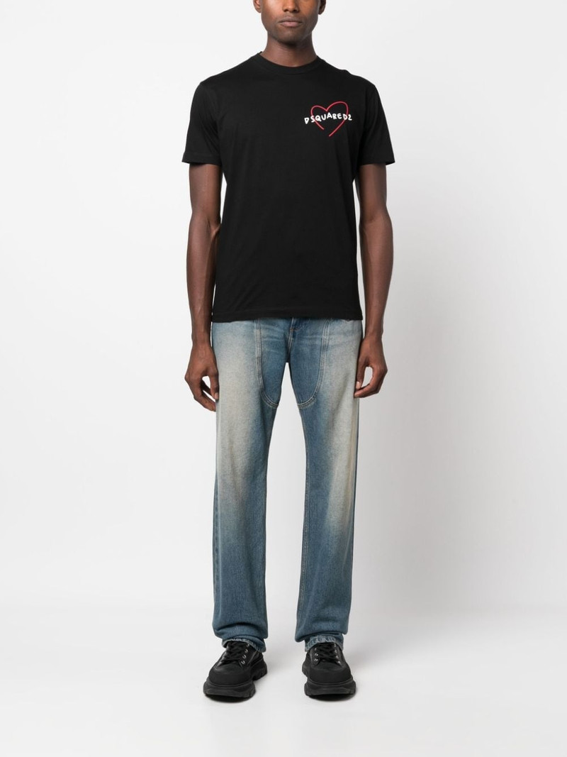 DSQUARED2 heart logo-print T-shirt outlook