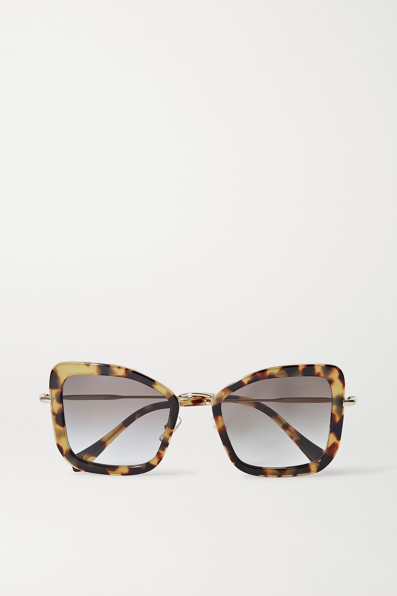 Oversized cat-eye tortoiseshell acetate and gold-tone sunglasses - 1