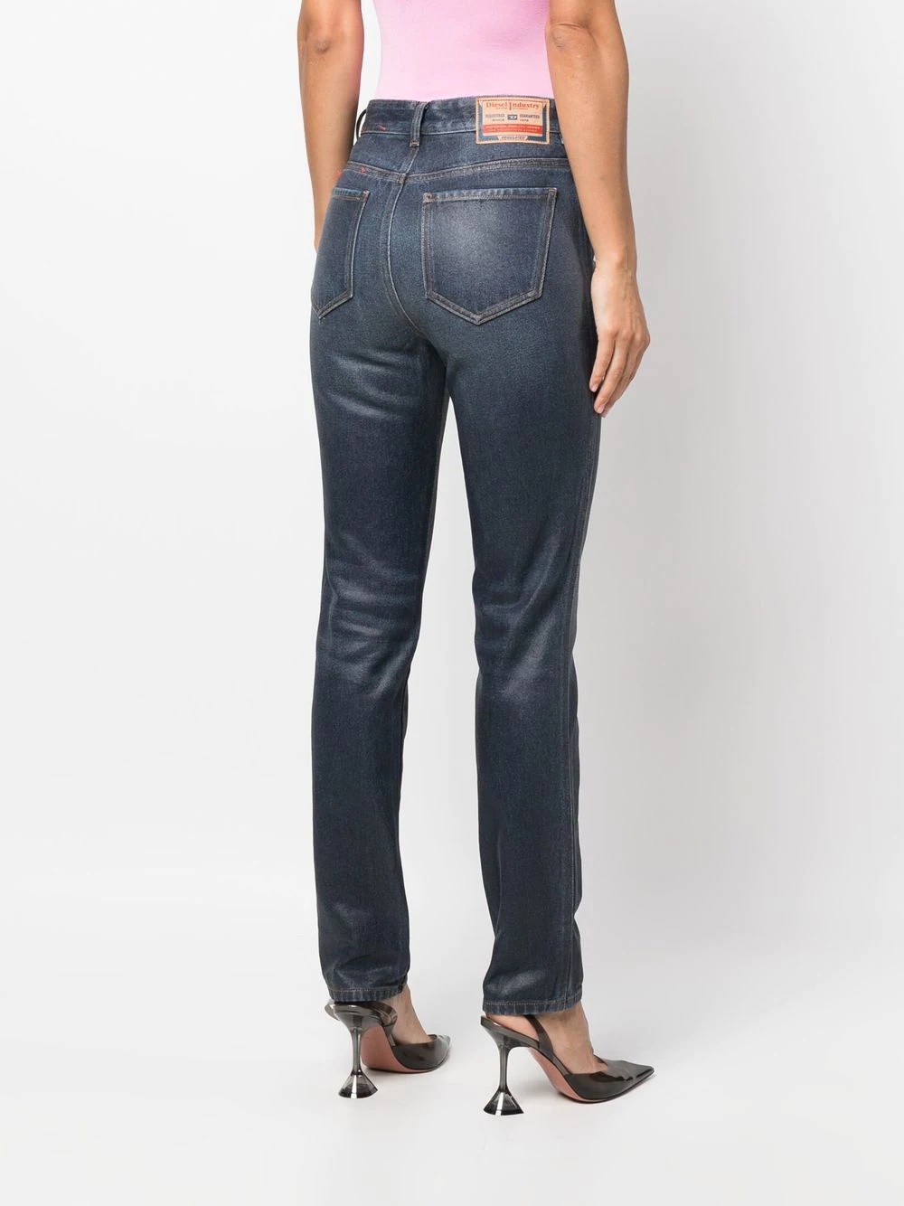 logo-patch straight-leg jeans - 4