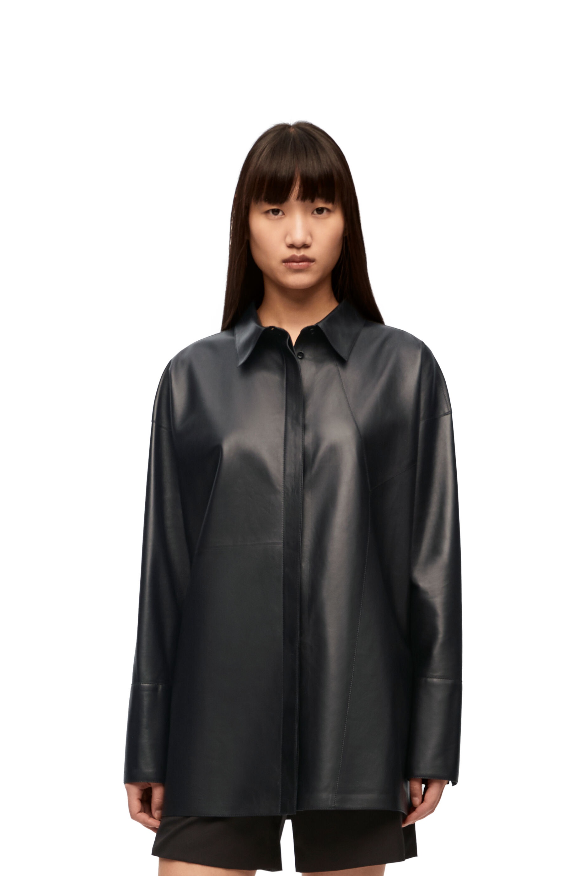Puzzle shirt in nappa lambskin - 3