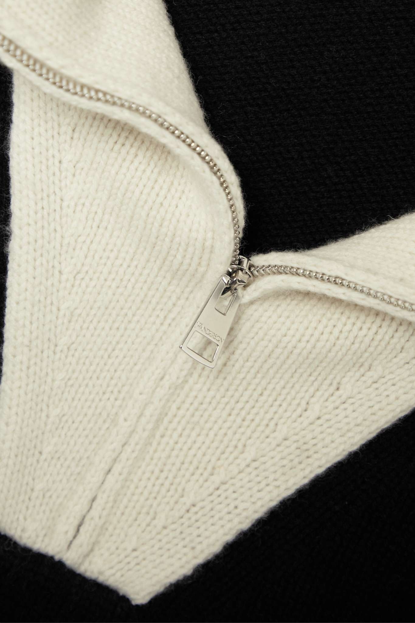 Cropped color-block wool and cashmere-blend sweater - 5