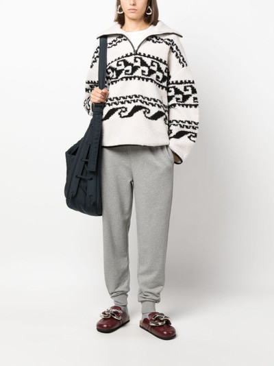 JW Anderson logo-embroidered organic cotton track trousers outlook