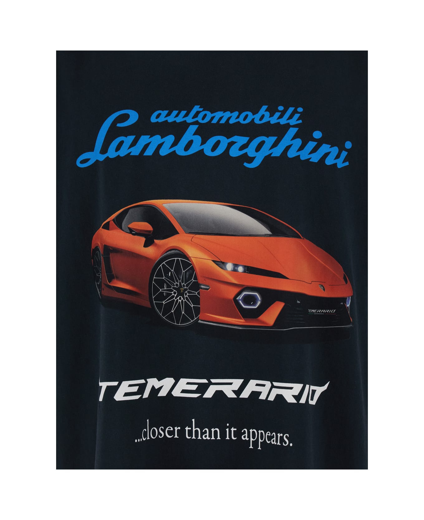 Black Cotton Lamborghini T-shirt - 3