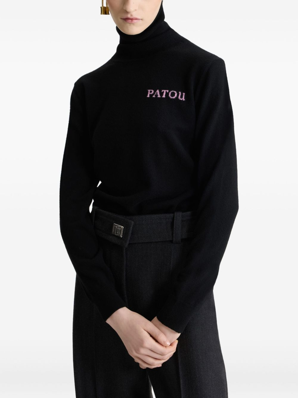 intarsia turtleneck jumper - 4