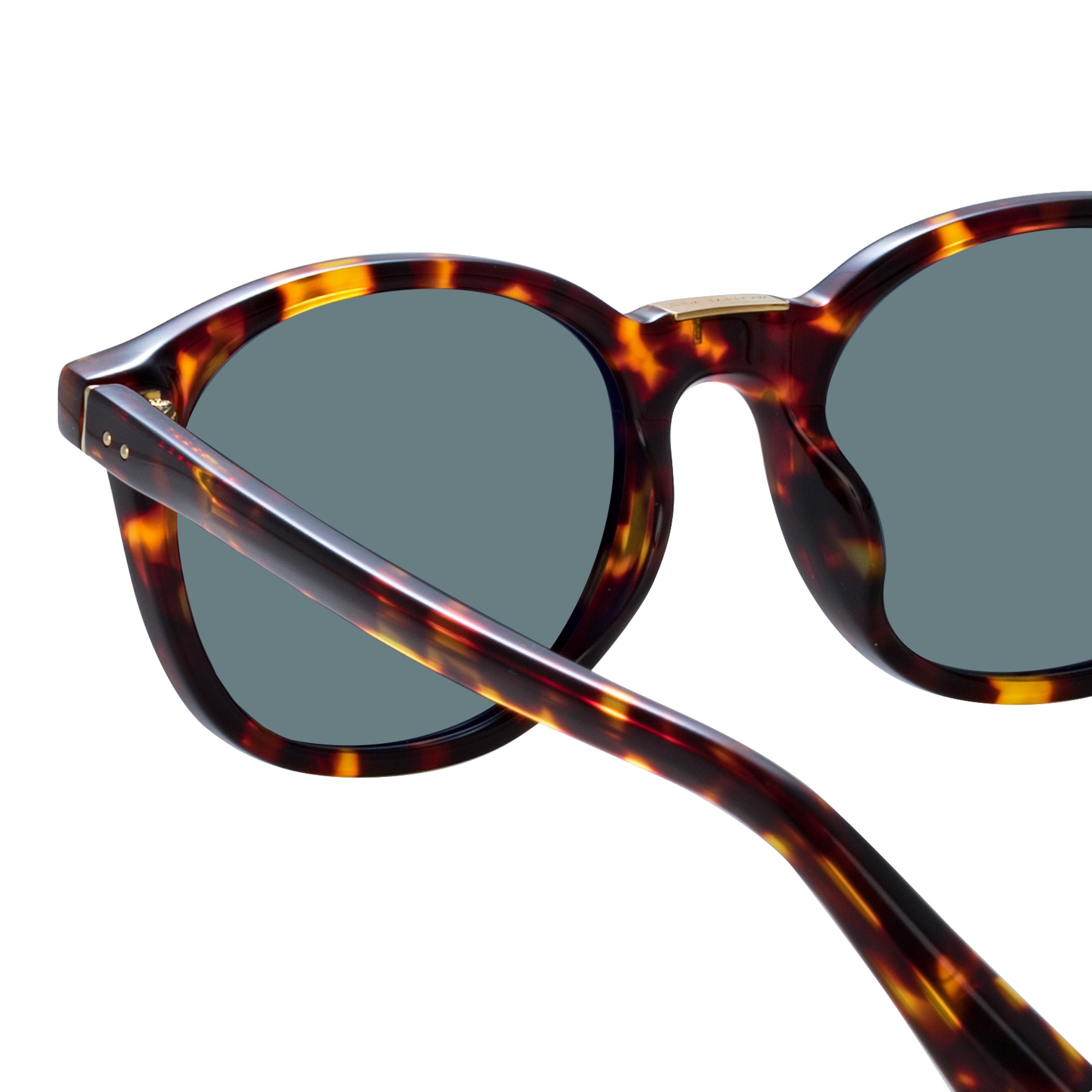 LINDA FARROW POWELL D-FRAME SUNGLASSES IN TORTOISESHELL | REVERSIBLE