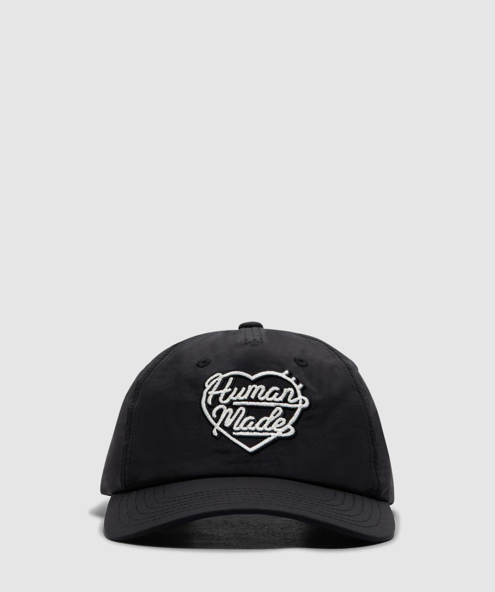 6 panel heart nylon cap - 1