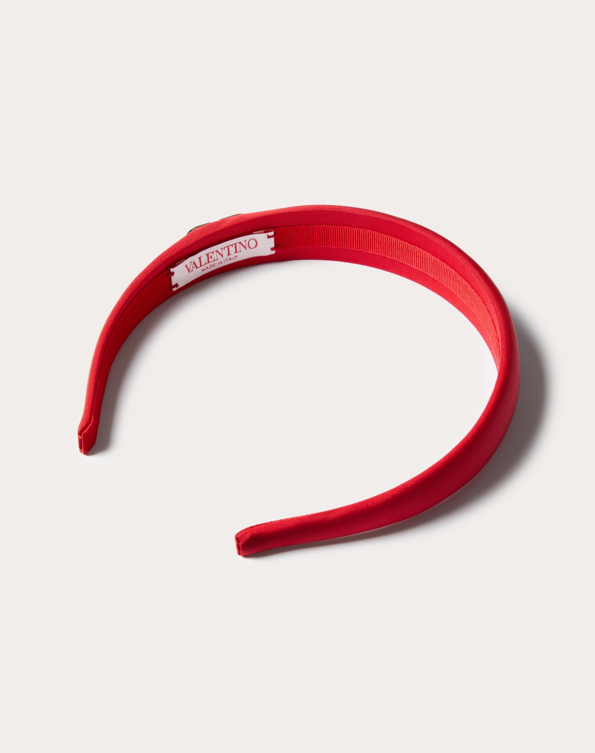 VLOGO SIGNATURE SILK HEADBAND WITH METAL VLOGO SIGNATURE APPLIQUE' - 3