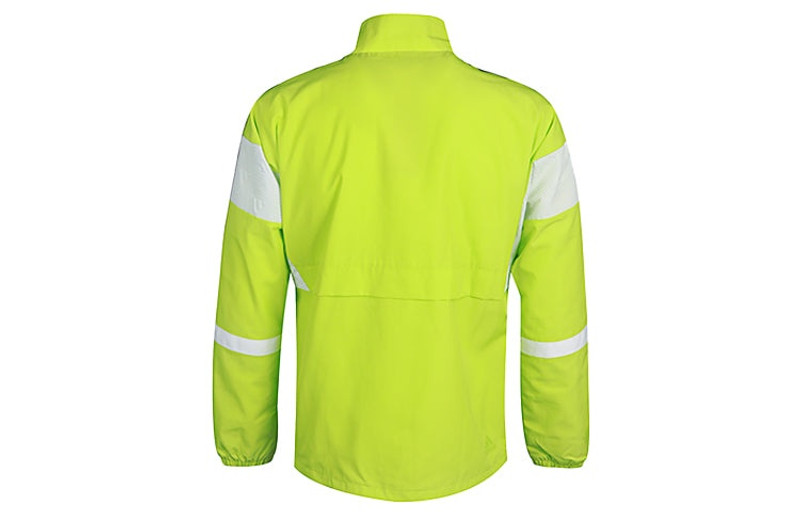 adidas adidas Stand Collar Woven Colorblock Jacket Fluorescent Green GL0400 outlook
