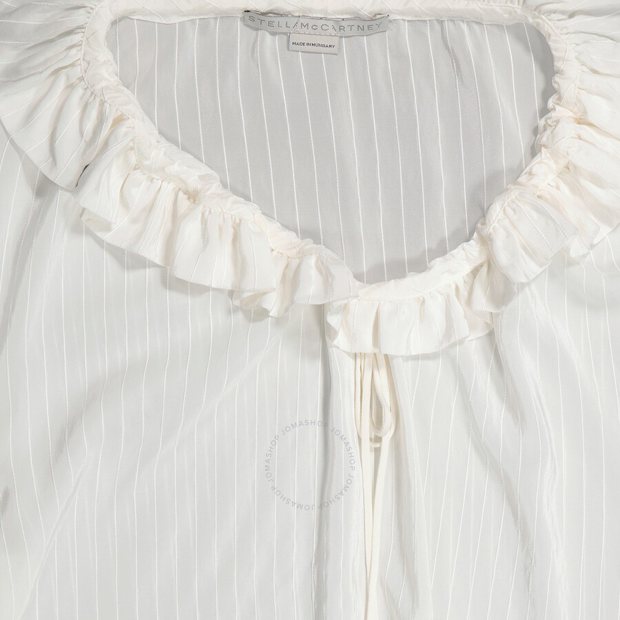 Stella Mccartney White Pinstripe Blouse - 6