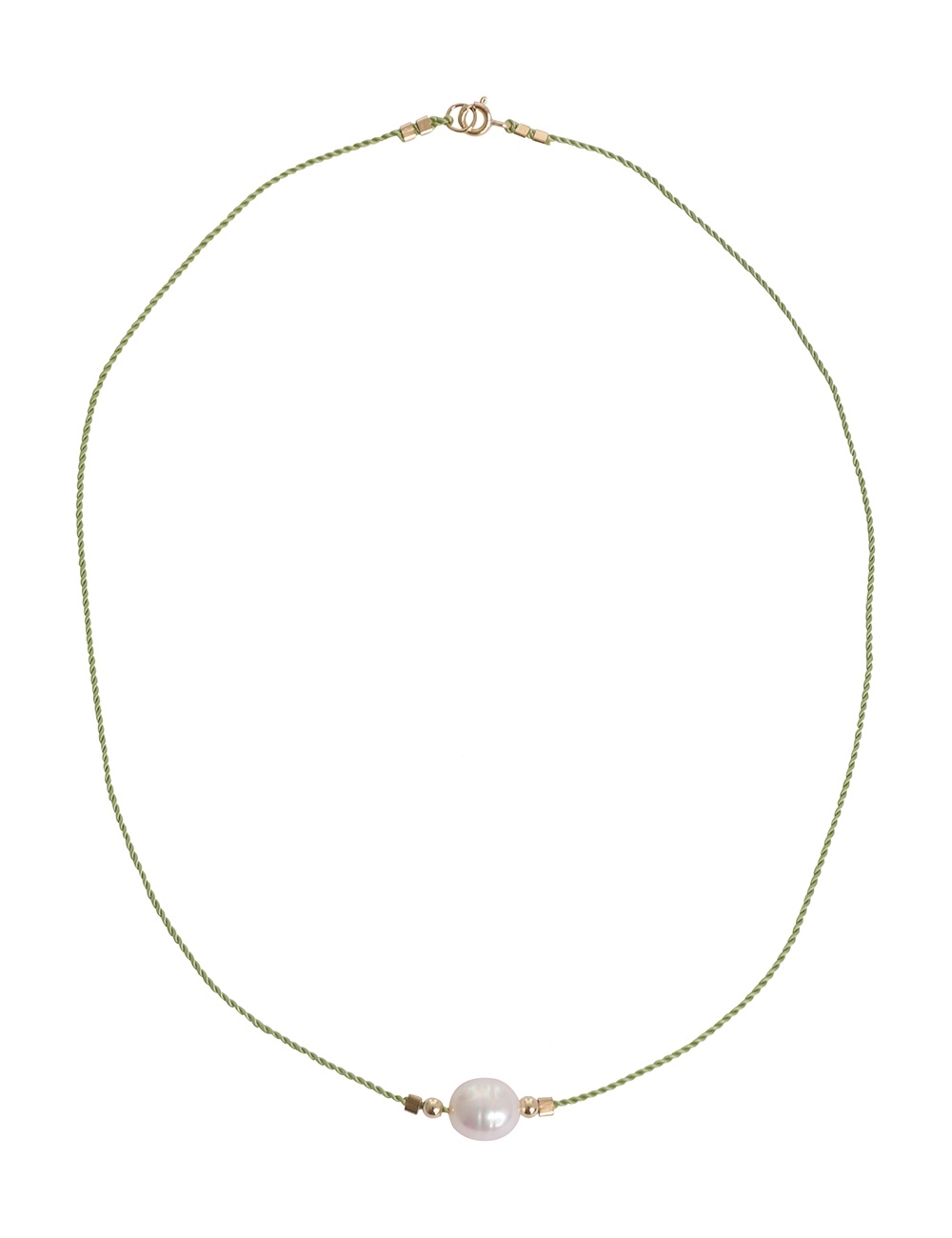 SIGNET PEARL CORD NECKLACE - 1
