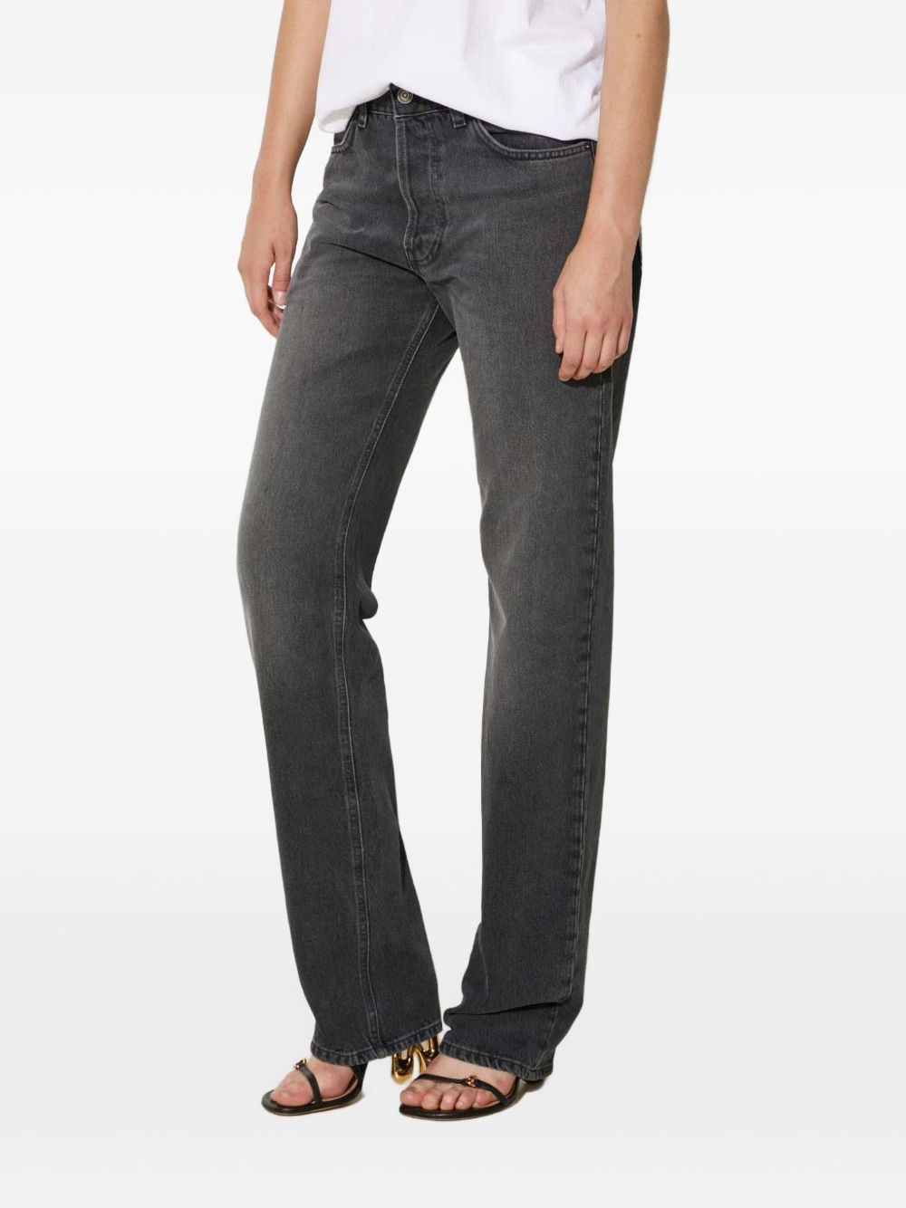 logo-patch straight jeans - 3