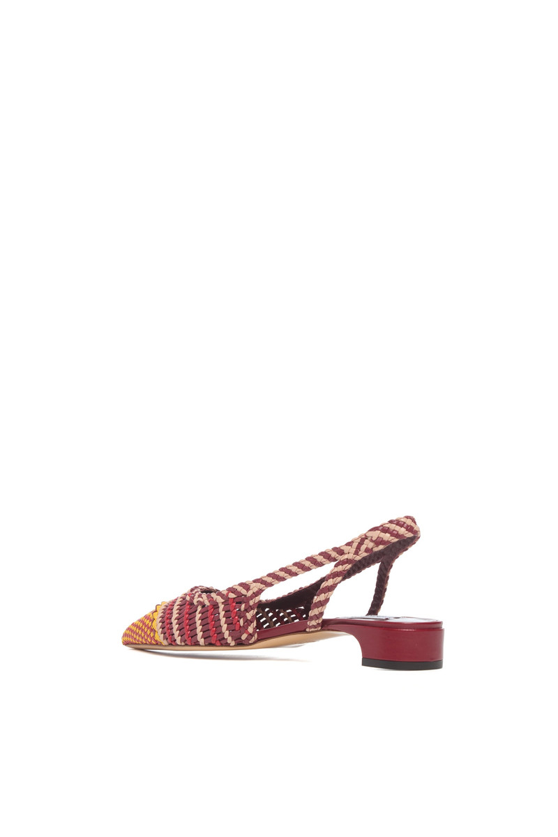 GABRIELA HEARST Perro Braided Slingback Pump in Bordeaux & Fuschia Leather outlook