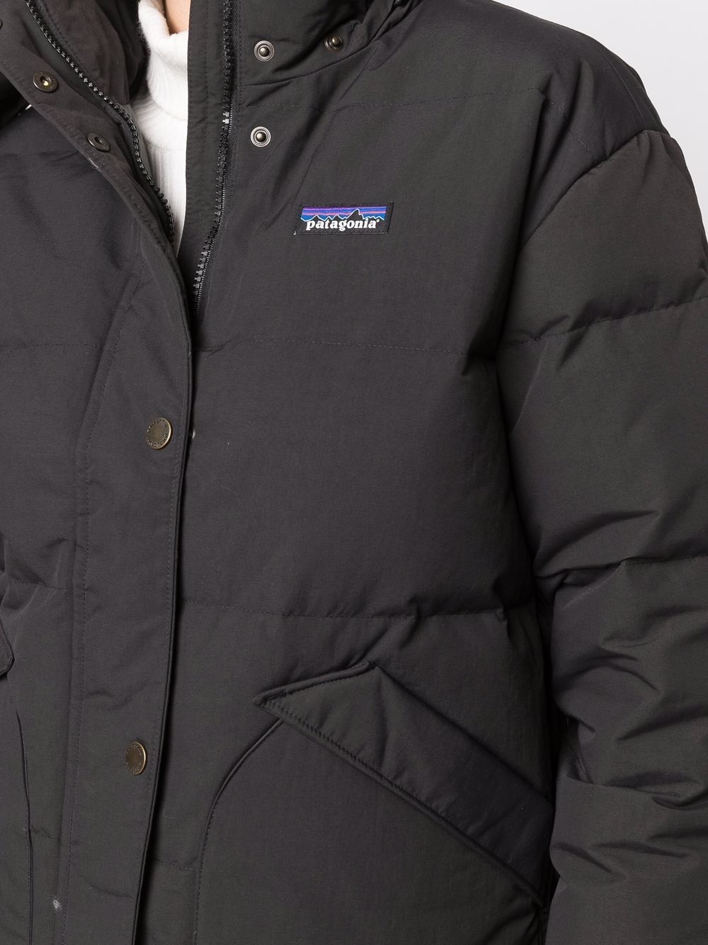 recycled feather-down hooded jacket - 7