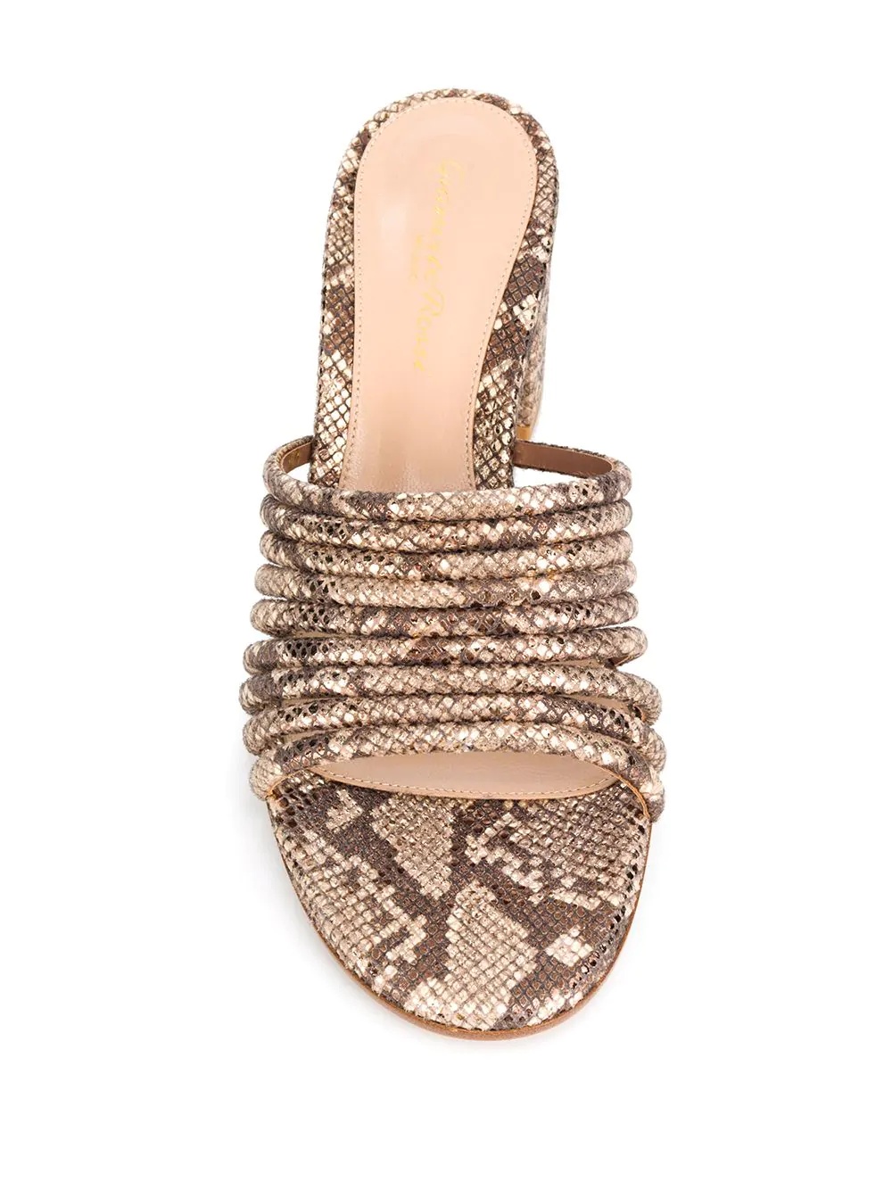 65mm snakeskin-print sandals - 4