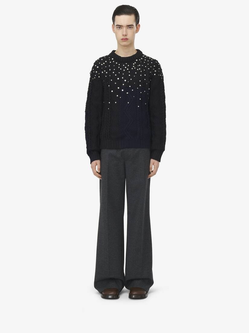 Crystal Aran Knit Sweater - 3