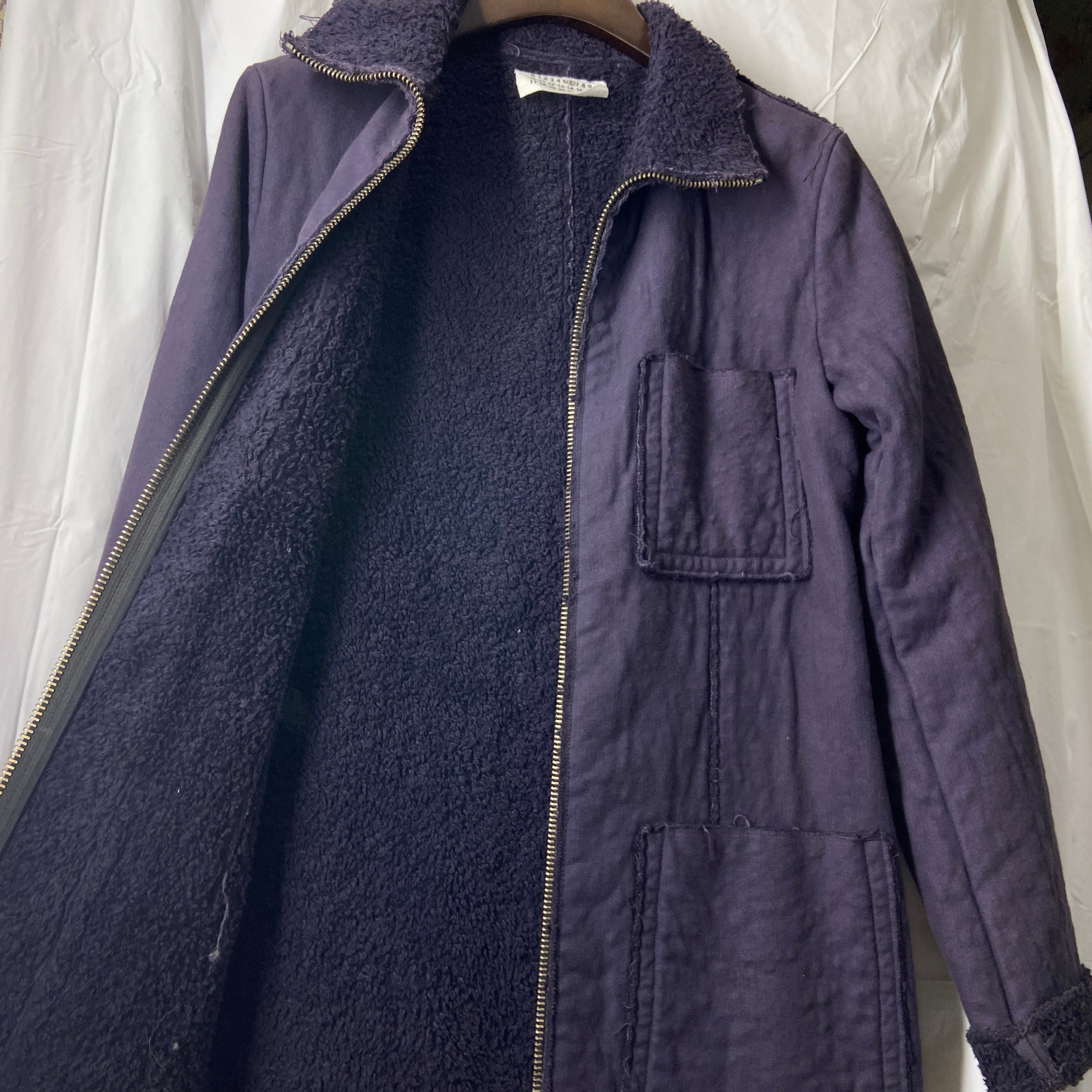 Maison martin margiela 2002 line 6 purple long coat 36 - 12