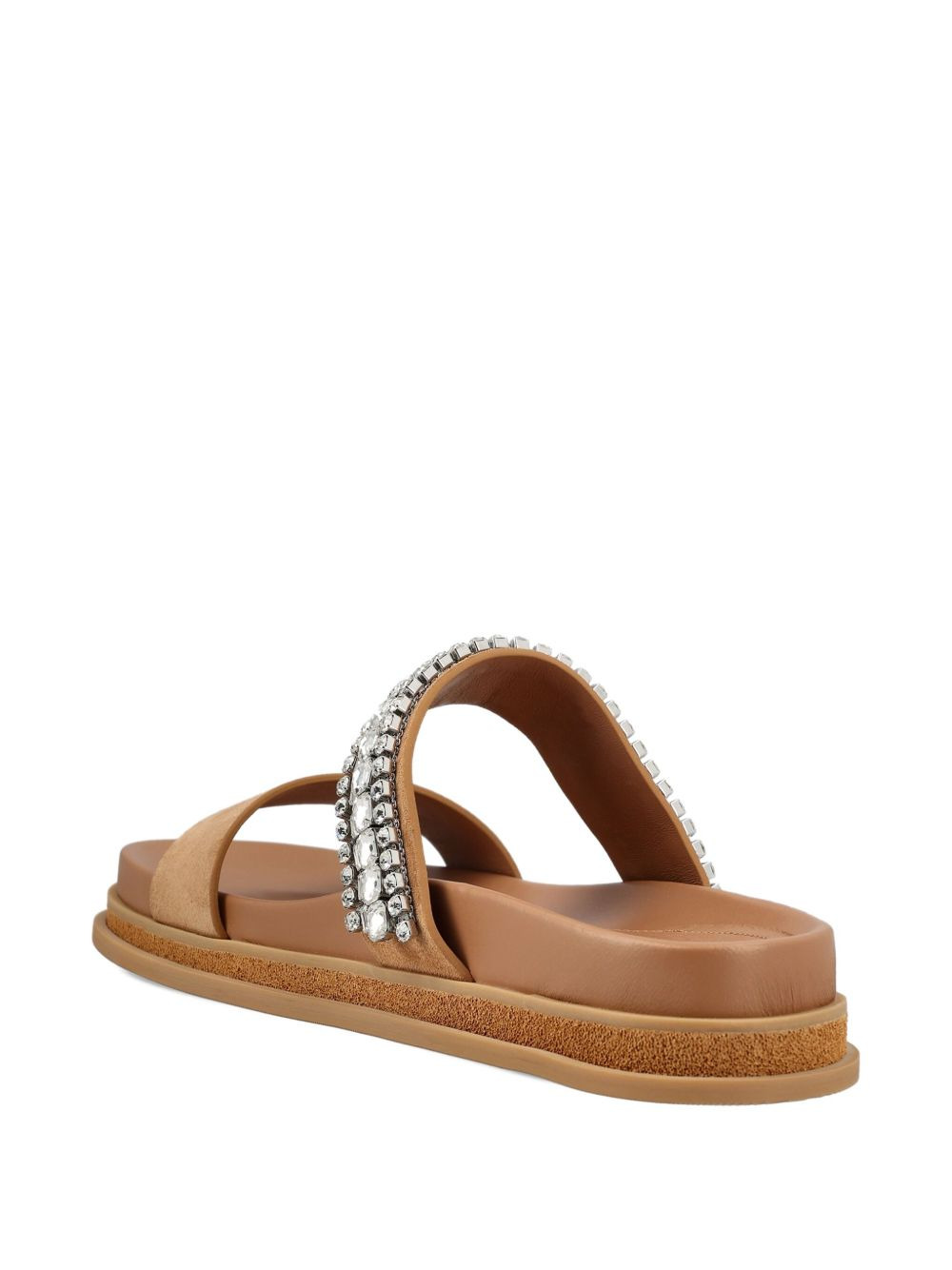 crystal-embellished flat sandals - 4