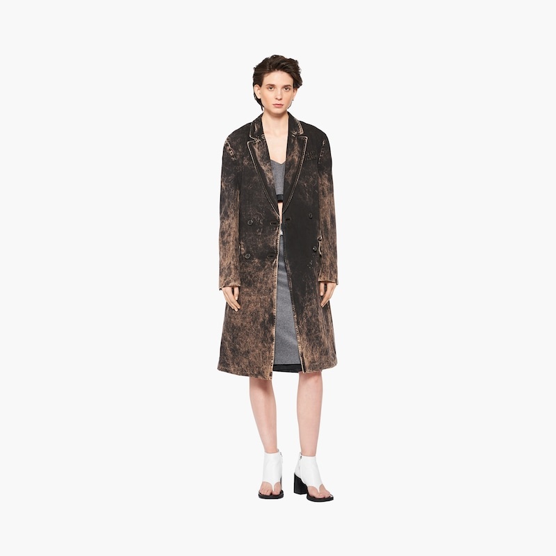 Marbleized denim coat - 5