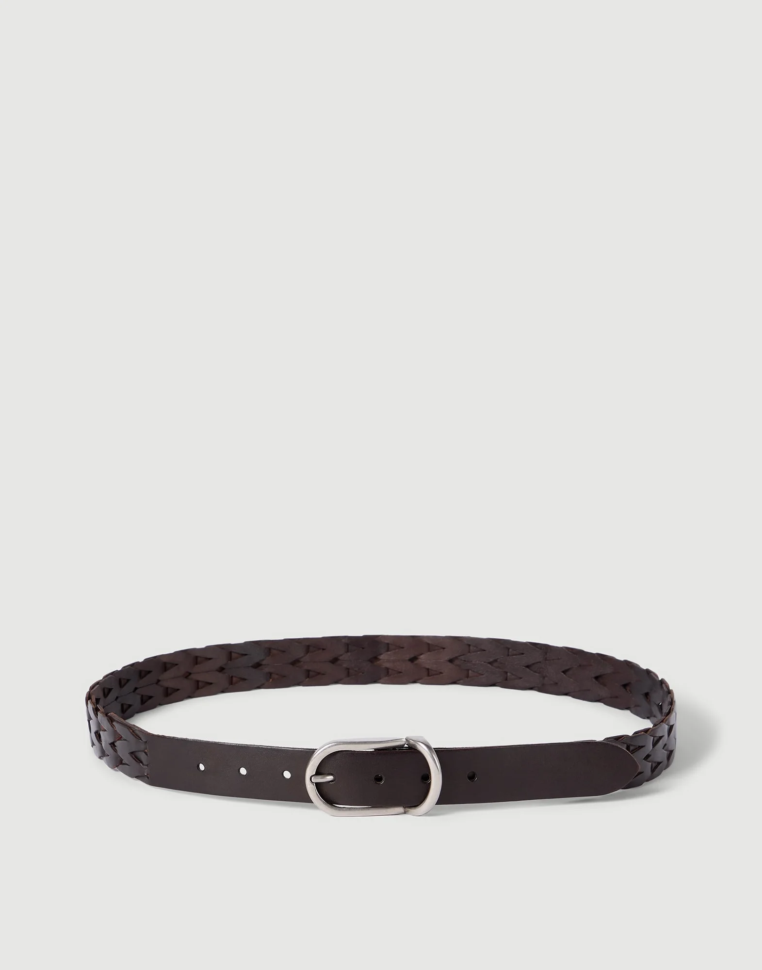 Braided leather belt - 1