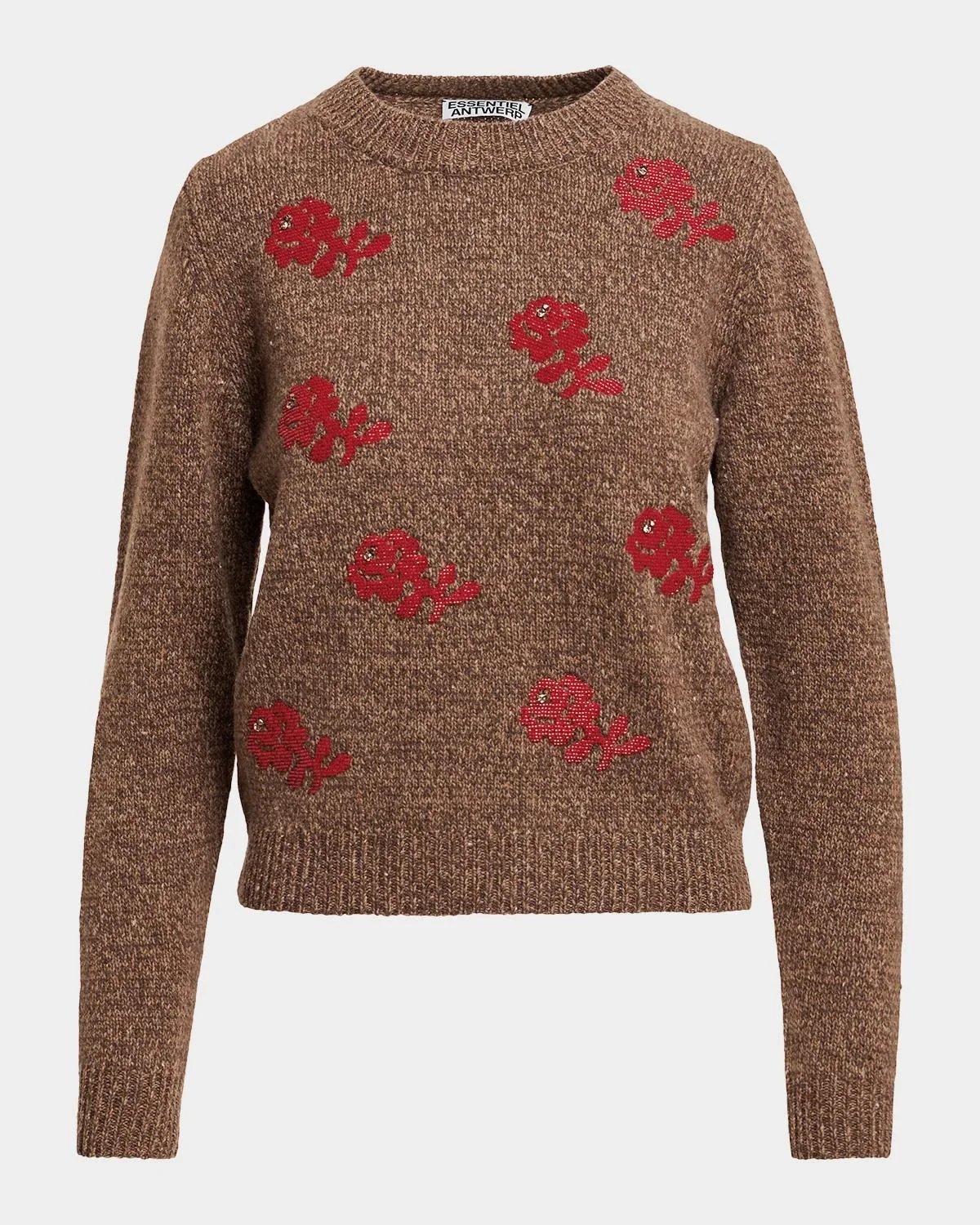 Korine Embroidered Wool Sweater - 1