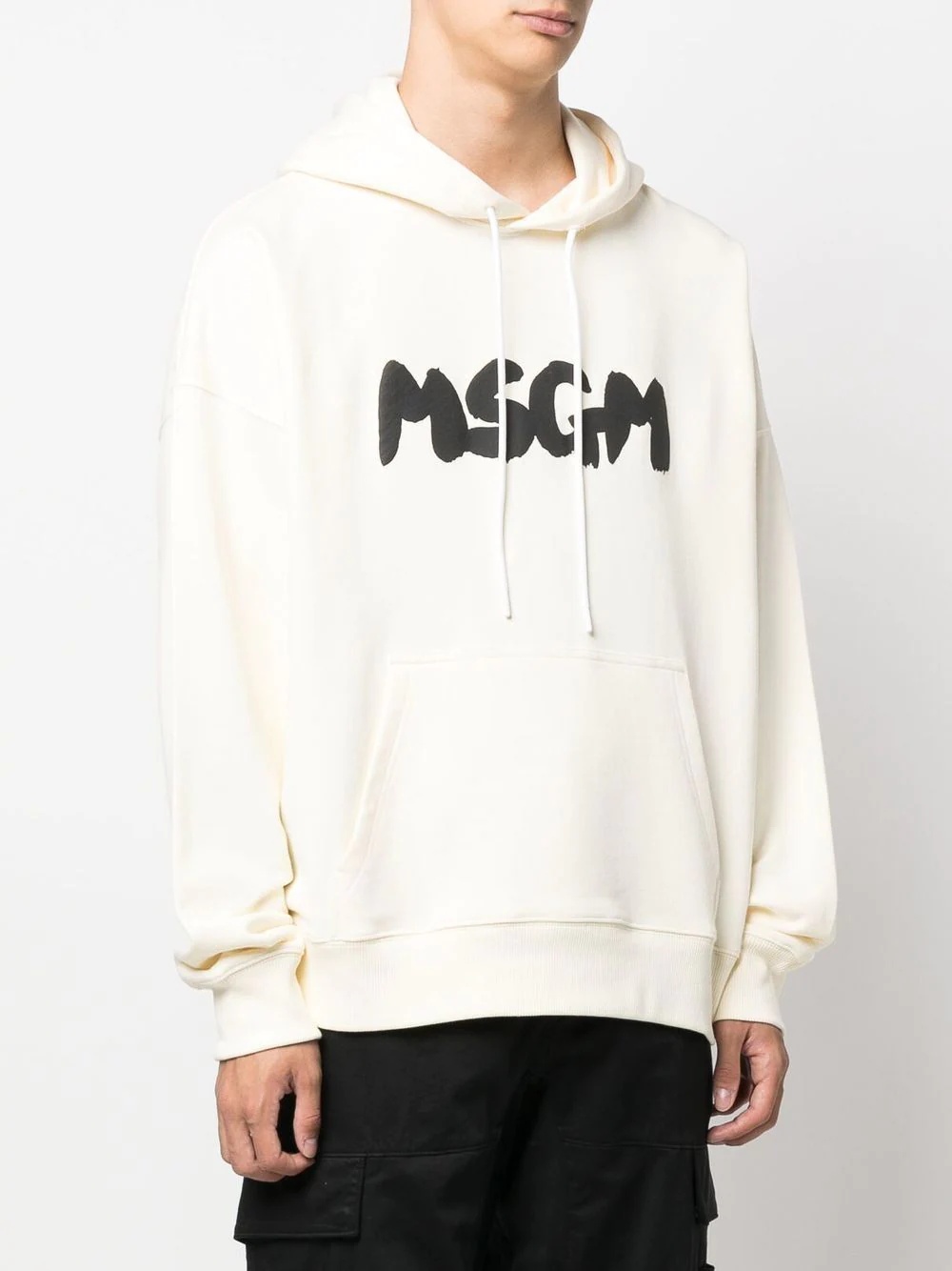 logo-print detail hoodie - 3