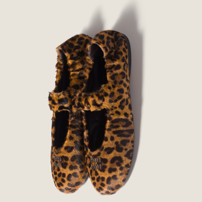 Ruches printed leather ballerinas 4