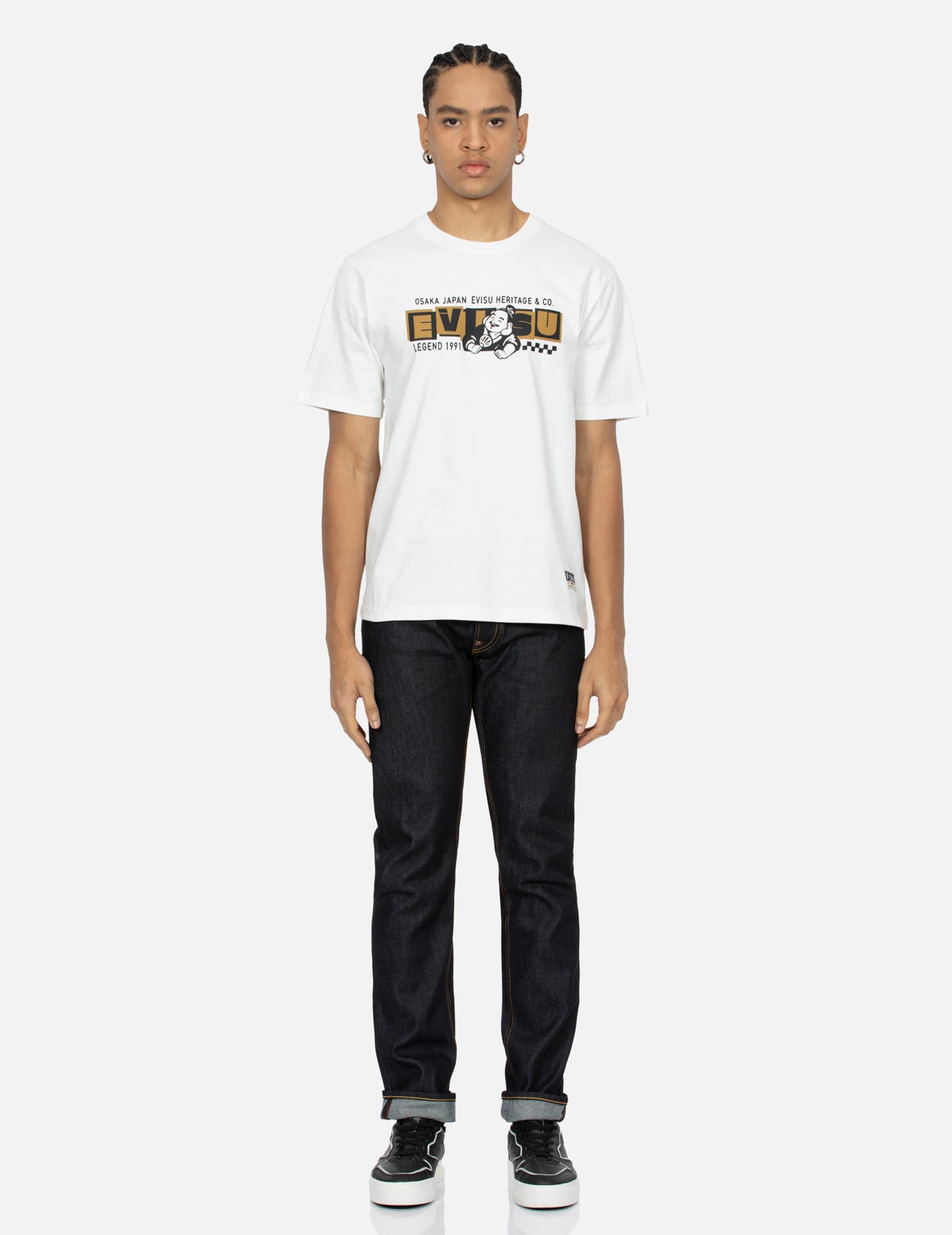 Playful Godhead and Seagull Print Slim Fit Denim Jeans #2010 - 6