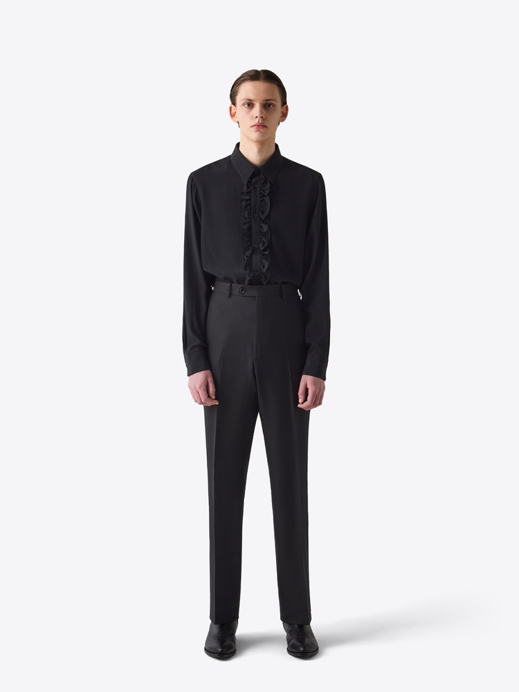TROUSER 77 BLACK RAW SILK - 2
