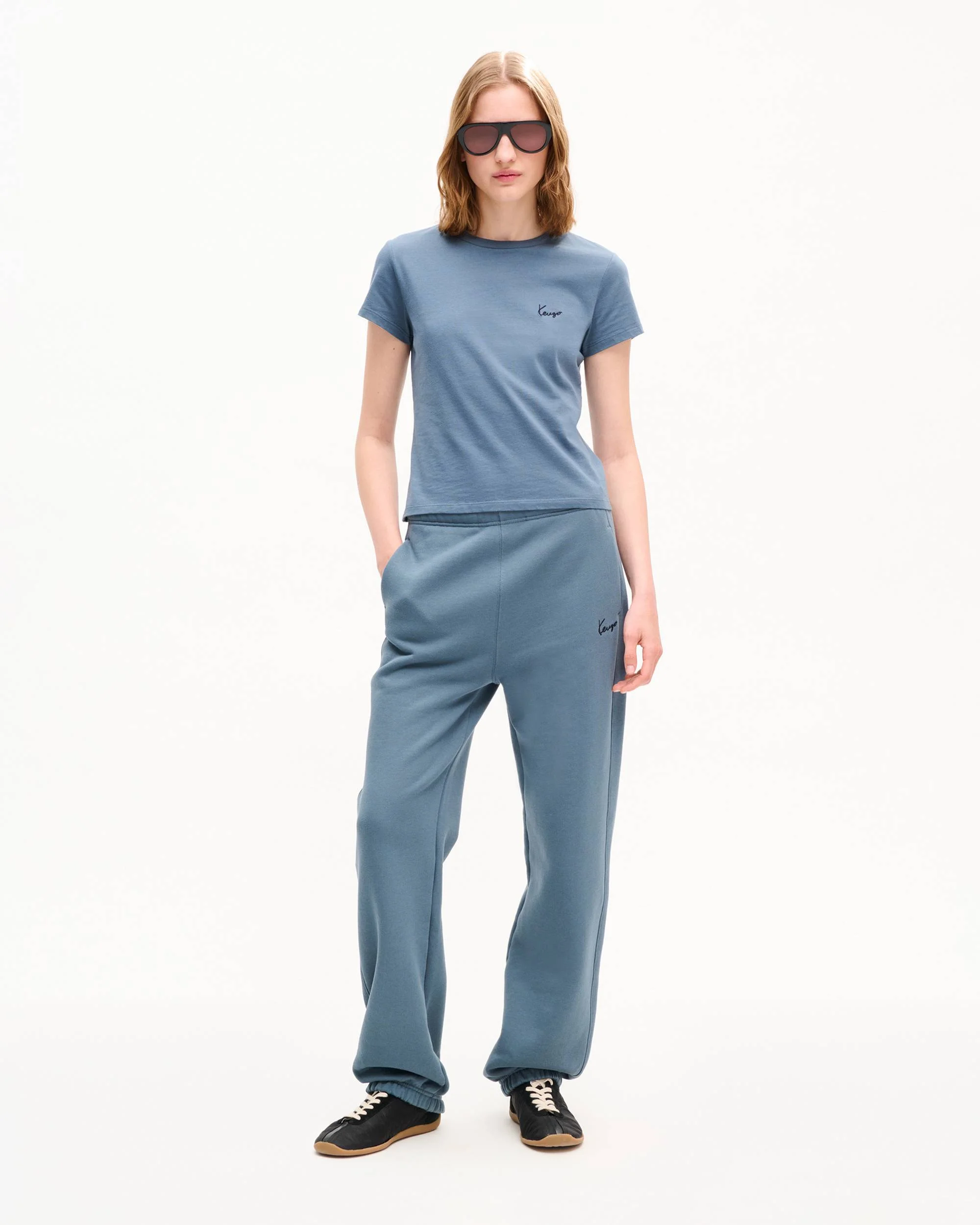 'KENZO Signature' embroidered jogpants in cotton - 1
