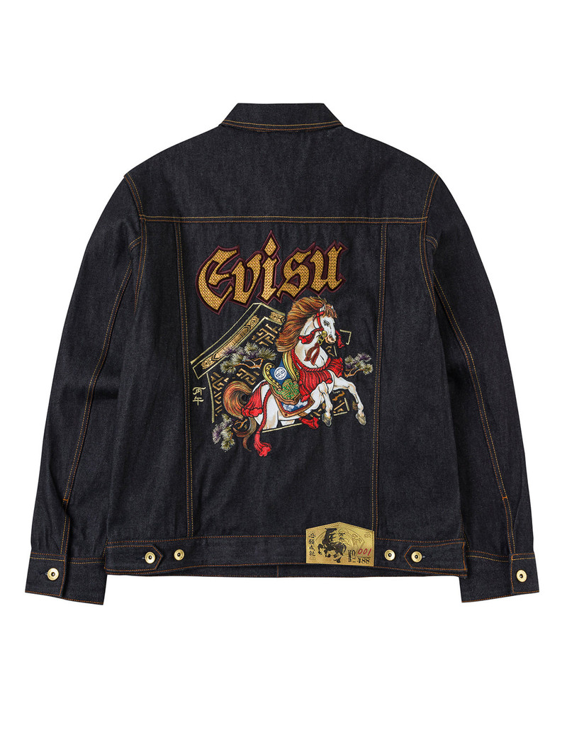 Year Of Horse Embroidery Denim Jacket 1