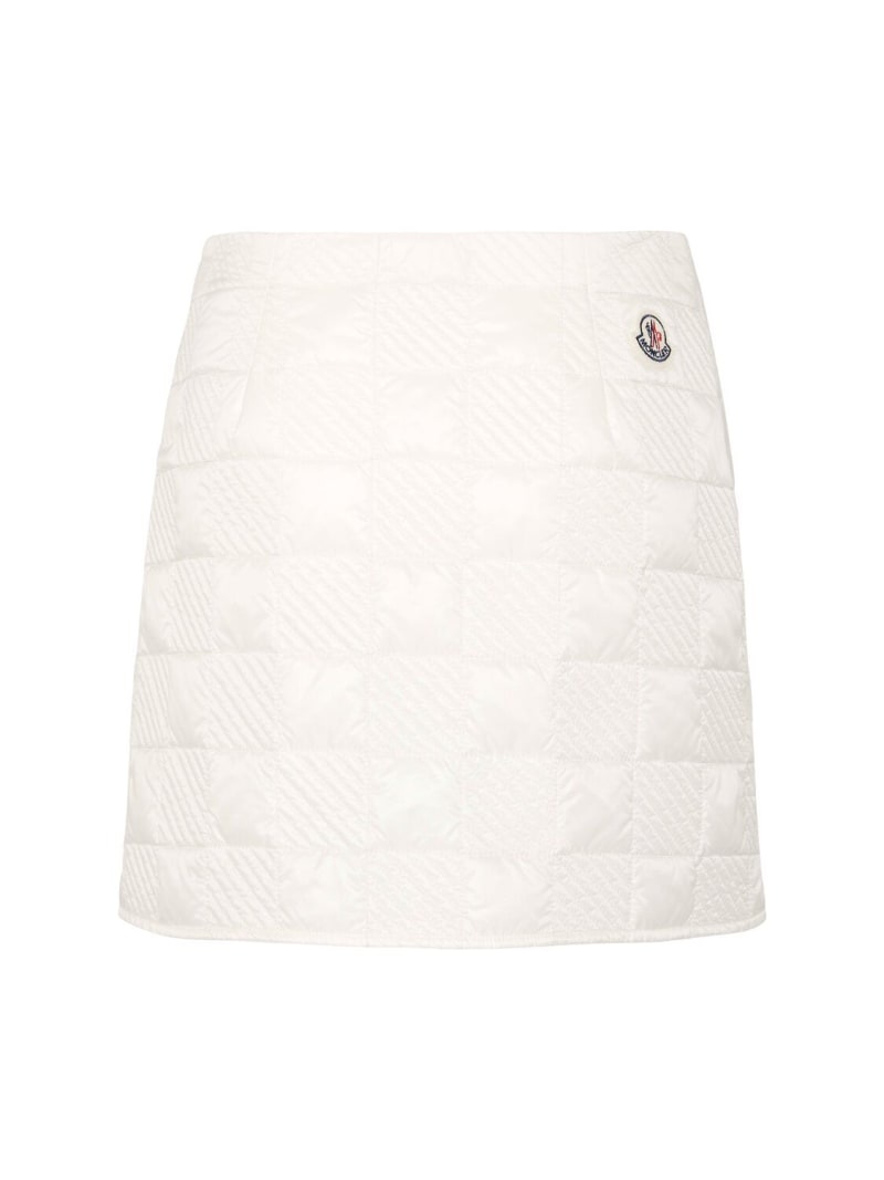 Quilted nylon mini skirt - 4